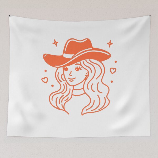 Item preview, Retro Cowgirl Hat Design – In Music We Trust designed and sold by Timegraf.