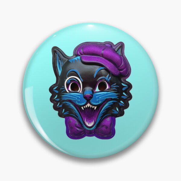Item preview, Scary Retro Black Cat designed and sold by Atomic Rocket.