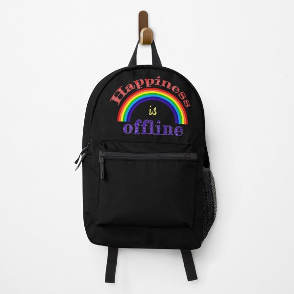 Item preview, Happiness is Offline rainbow design designed and sold by Signs for Dark Times.