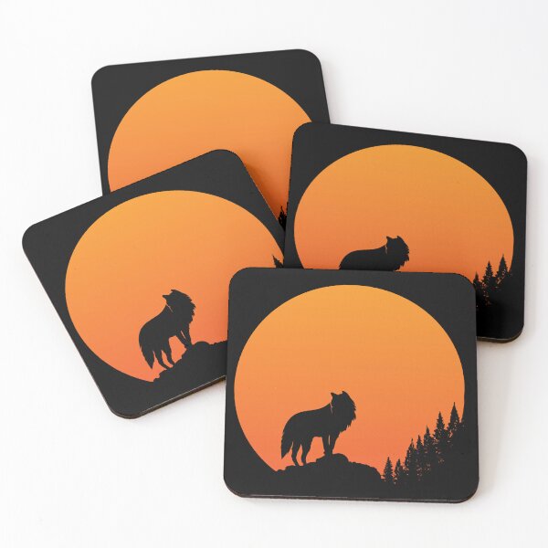 Item preview, "Howling Wolf at Sunset"   designed and sold by BeeTheCreation.