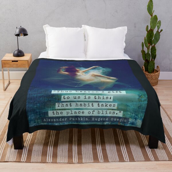 Item preview, Alexander Pushkin quote: Thus heaven's gift to us is this: That habit takes the place of bliss. designed and sold by artbleed.