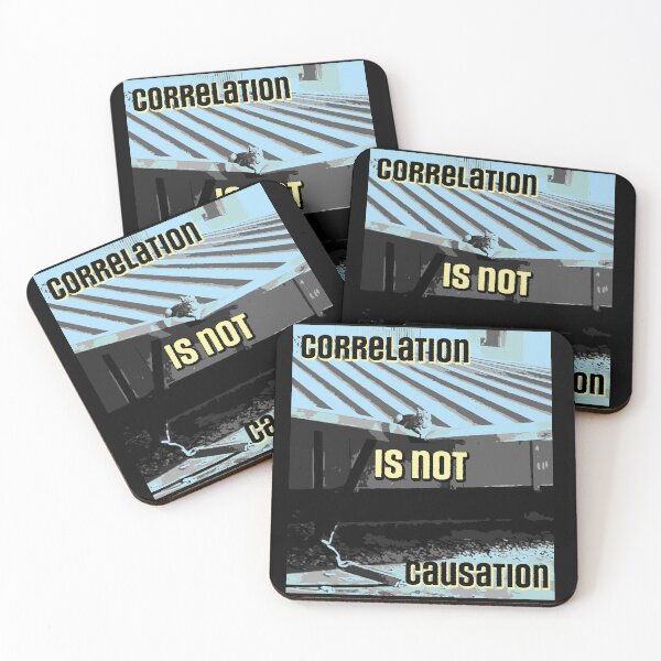 Item preview, Correlation is not Causation cat designed and sold by Signs for Dark Times.