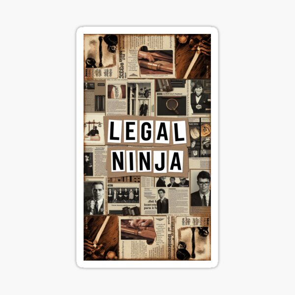 Legal Ninja Vintage Law Nerd Gift Law Student / Lecturer Gift Sticker