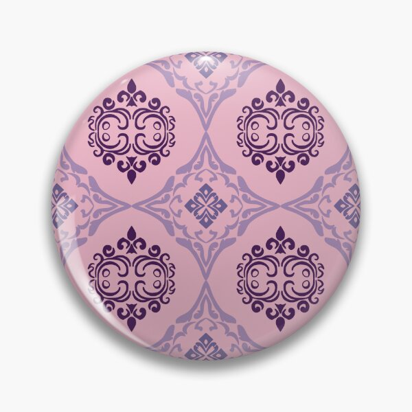 Item preview, Ikat vintage two-tone purple Baroque Pattern designed and sold by RIYA SIRI.