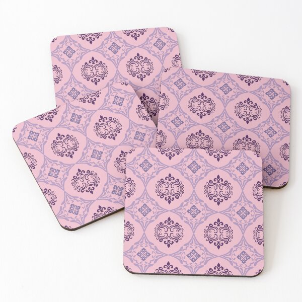 Item preview, Ikat vintage two-tone purple Baroque Pattern designed and sold by RIYA SIRI.