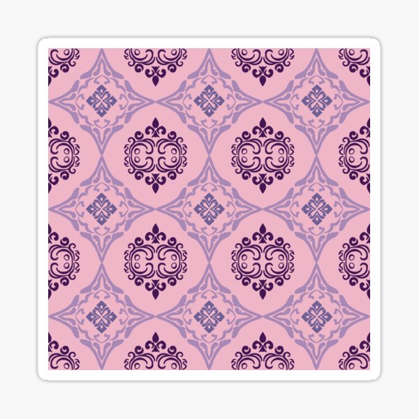 Item preview, Ikat vintage two-tone purple Baroque Pattern designed and sold by RIYA SIRI.