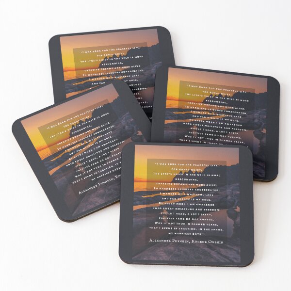 Item preview, Alexander Pushkin quote:  I was born for the peaceful life, for rural quiet: the lyre's voice in the wild is more resounding, creative dreams are more alive. designed and sold by artbleed.