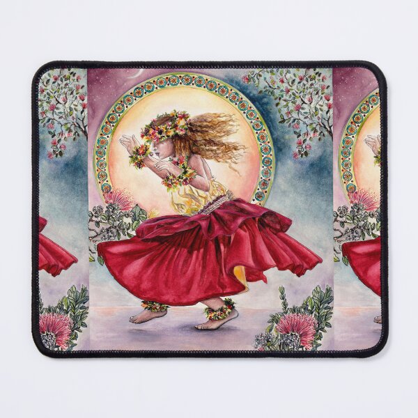 Item preview, Tip Toe Dancing Upon the Earth – Hula Dancer Watercolor Painting, Hawaii Art by Alessandra Jann-Jordan designed and sold by AJJARTSLLC.