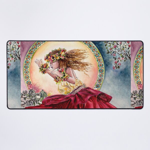 Item preview, Tip Toe Dancing Upon the Earth – Hula Dancer Watercolor Painting, Hawaii Art by Alessandra Jann-Jordan designed and sold by AJJARTSLLC.