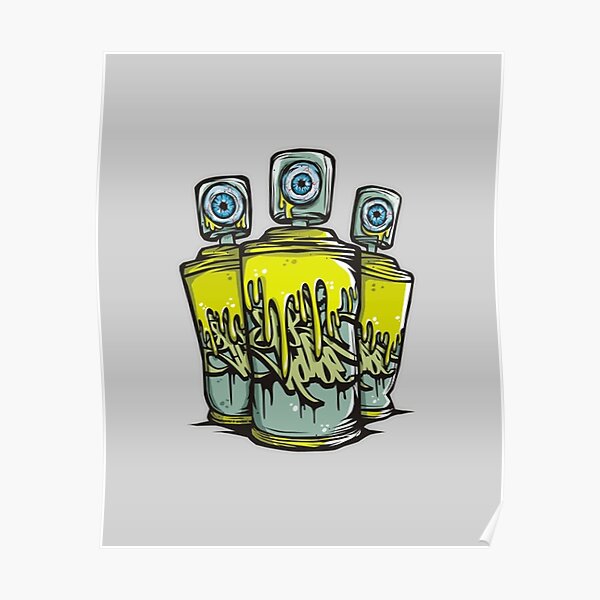 "Spray can Paint eyeballs" Poster by leen12 Redbubble