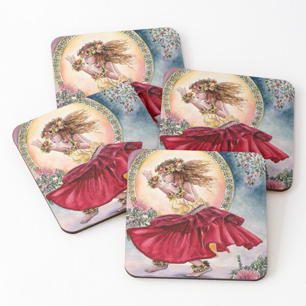Item preview, Tip Toe Dancing Upon the Earth – Hula Dancer Watercolor Painting, Hawaii Art by Alessandra Jann-Jordan designed and sold by AJJARTSLLC.