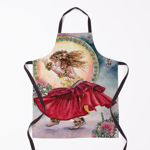 Item preview, Tip Toe Dancing Upon the Earth – Hula Dancer Watercolor Painting, Hawaii Art by Alessandra Jann-Jordan designed and sold by AJJARTSLLC.
