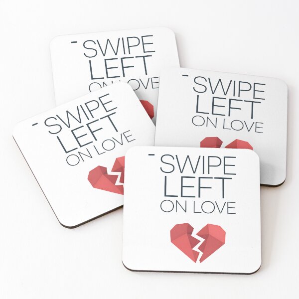 Item preview, Swipe Left on Love - Anti-Valentine’s Broken Heart designed and sold by Taans-Creation.
