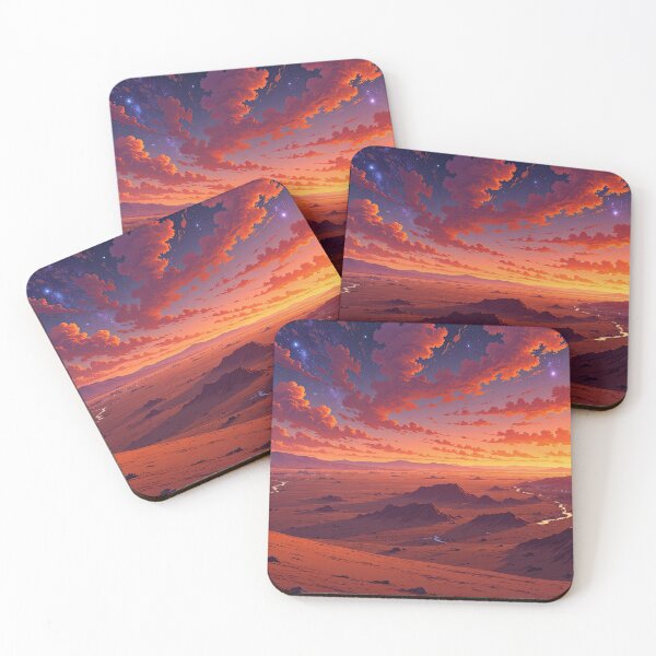 Item preview, Vast Desert Landscape Under Fiery Sky designed and sold by DafGole.