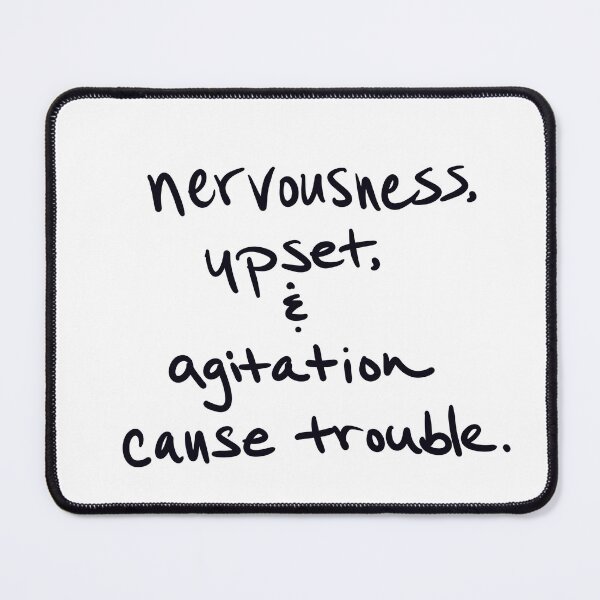 Item preview, Nervousness, upset and agitation designed and sold by abeink.
