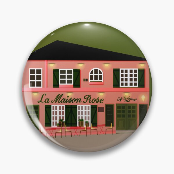 Item preview, Maison Rose french building illustration designed and sold by SydneyKoffler.