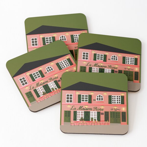 Item preview, Maison Rose french building illustration designed and sold by SydneyKoffler.
