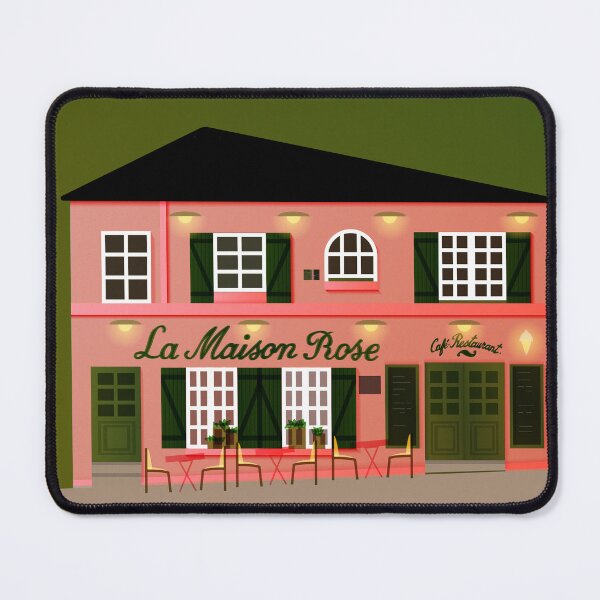 Item preview, Maison Rose french building illustration designed and sold by SydneyKoffler.