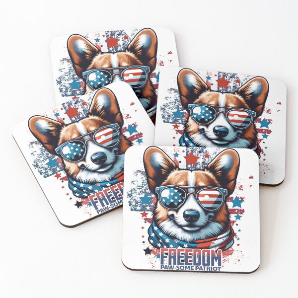 Item preview, Freedom Pawtriot : Paw-some Pembroke Welsh Corgi designed and sold by Eksama Design.