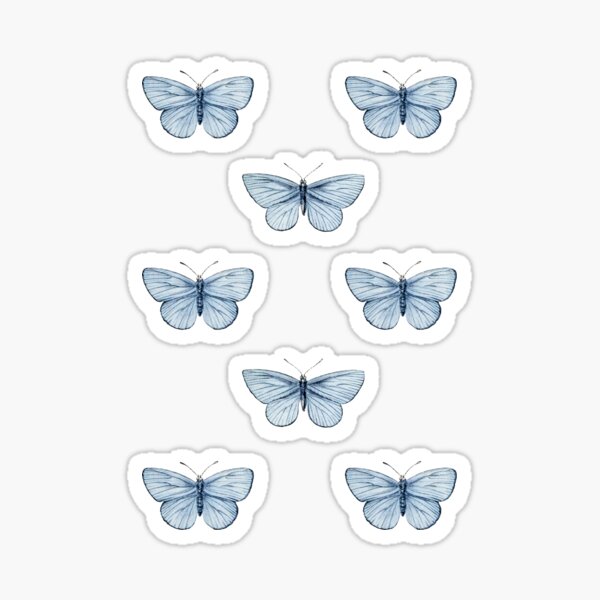 Artikel-Vorschau von (8er Pack) Blaue Schmetterlinge, designt und verkauft von vintagepixs.
