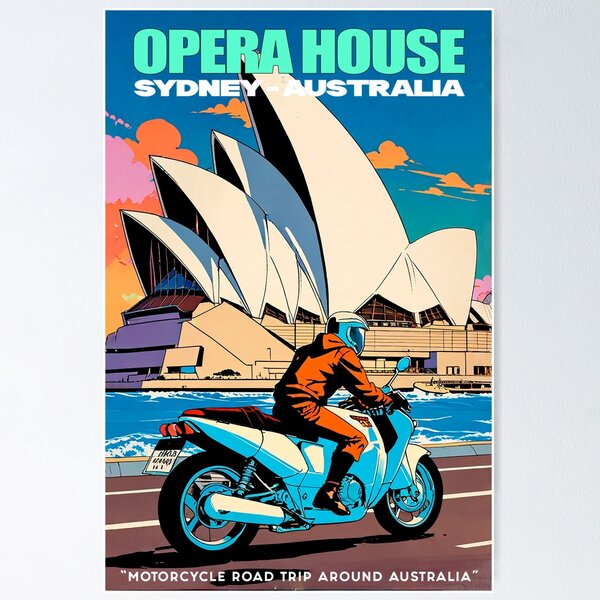 Item preview, opera house- AUSTRALIA Cute Vintage Design Sticker travel 80s designed and sold by UrbanTRIP.