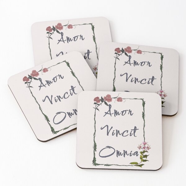 Item preview, Amor Vincit Omnia: romantic quotation  designed and sold by WatercolourLily.