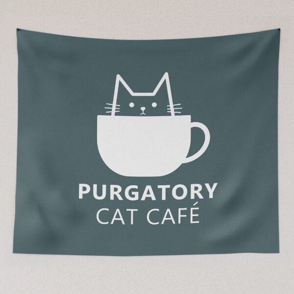 Item preview, Purgatory Cat Cafe White designed and sold by purgatorycatcafe.
