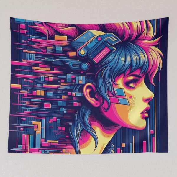 Item preview, Cyberpunk Neon warrior from the future designed and sold by JonelleTshirts.