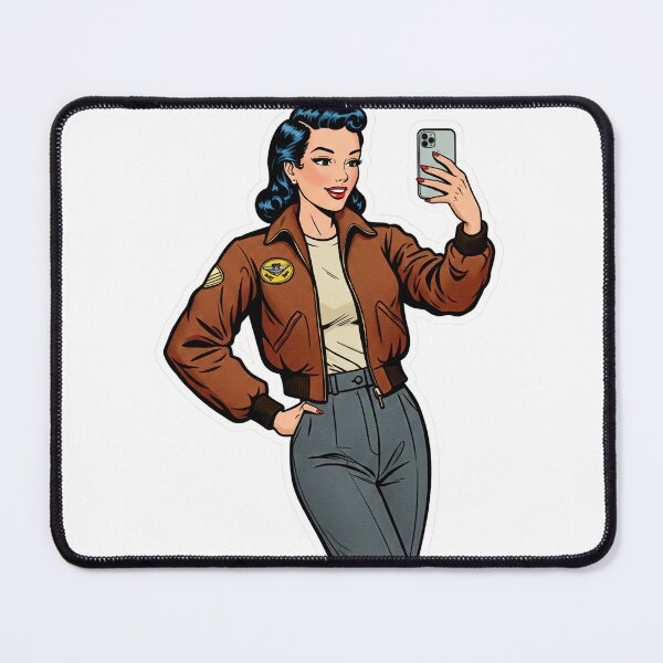 Item preview, Vintage Pin-Up Aviator Selfie designed and sold by di-age7.