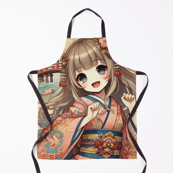 Item preview, Anime-style ukiyo-e style of a girl wearing a kimono designed and sold by B-GORIRA.