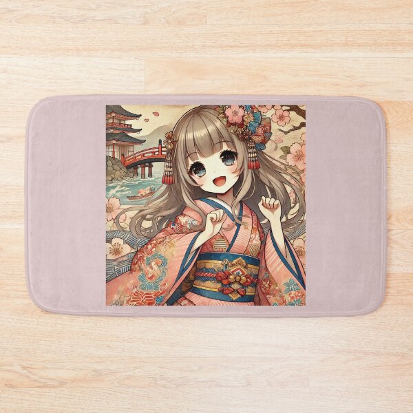 Item preview, Anime-style ukiyo-e style of a girl wearing a kimono designed and sold by B-GORIRA.