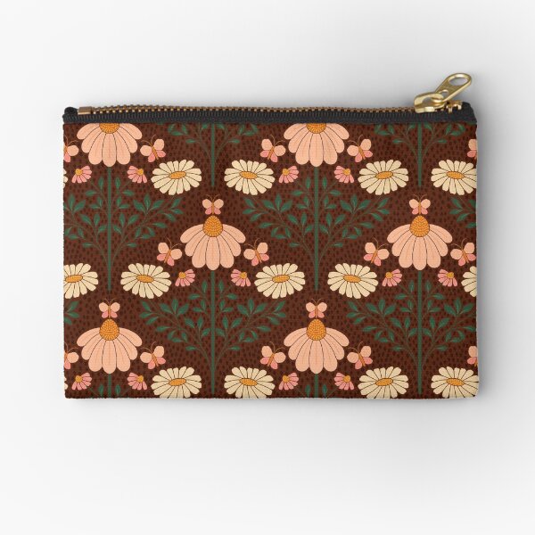 Item preview, Coneflower and Daisy Design on Earthy Background designed and sold by kalaauniverse_art_studio.