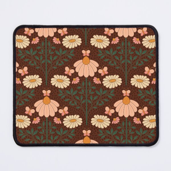 Item preview, Coneflower and Daisy Design on Earthy Background designed and sold by kalaauniverse_art_studio.
