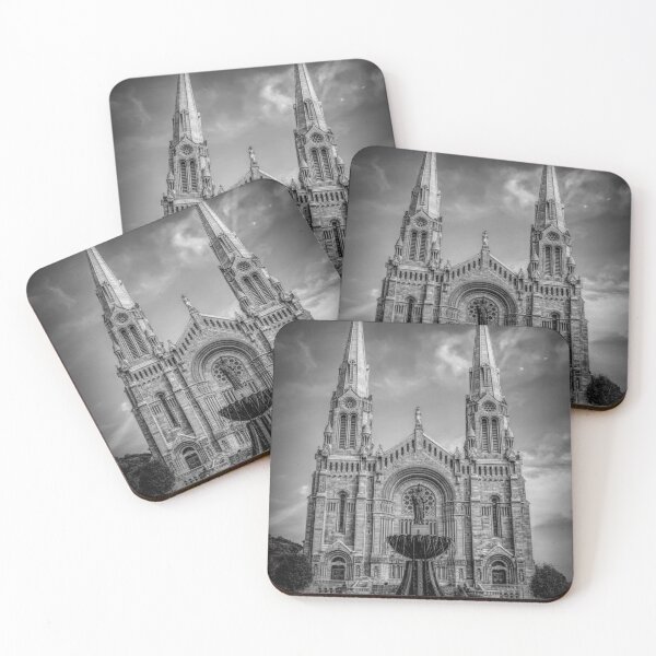 Item preview, Exterior of St. Anne de Beaupre, Quebec 1 BW designed and sold by jrtwynam.