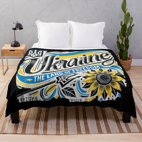 Item preview, Ukraine - The Land of Freedom | Tryzub Symbol & Sunflower Art designed and sold by Michael van der Hoorn.