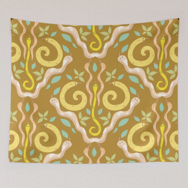 Item preview, Cute Snake Pattern Gold and Brown designed and sold by ShannonSArtwork.
