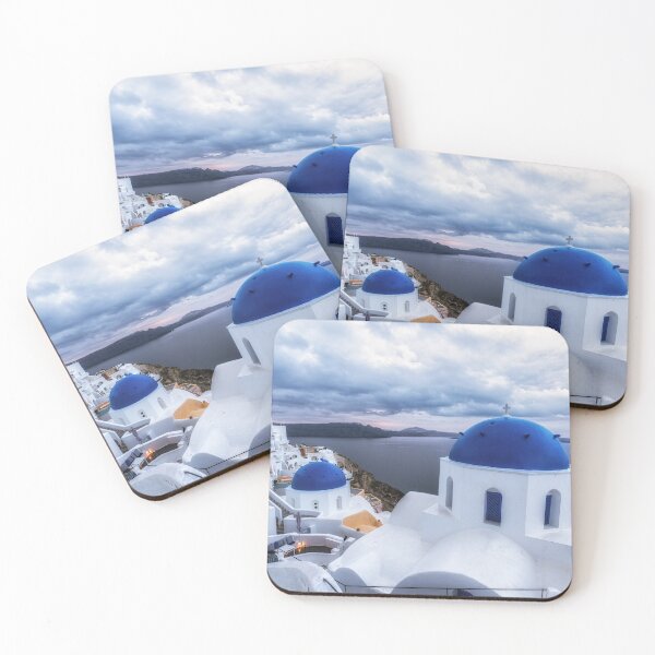 Item preview, Blue Domed Church in Santorini designed and sold by aaronchoi.