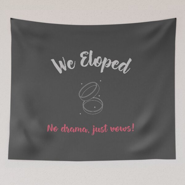 Item preview, We Eloped: No Drama, Just Vows Elopement Wedding designed and sold by HeavenlyHuesStudio.