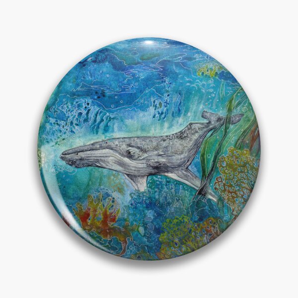 Item preview, Koholā (Humpback Whale) Watercolor Painting, Ocean Art, Marine Wildlife Print by Alessandra Jann-Jordan designed and sold by AJJARTSLLC.