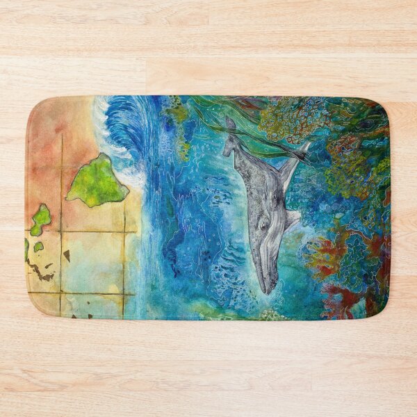 Item preview, Koholā (Humpback Whale) Watercolor Painting, Ocean Art, Marine Wildlife Print by Alessandra Jann-Jordan designed and sold by AJJARTSLLC.