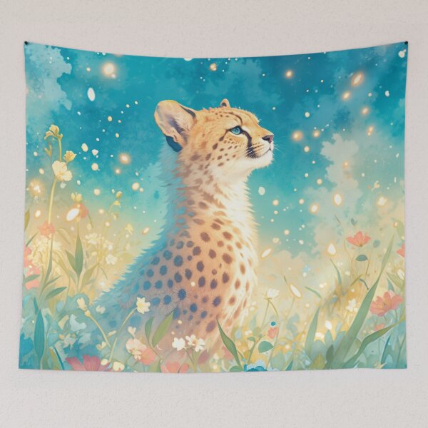 Item preview, Stunning Cheetah Among Wildflowers designed and sold by AshiraCreations.