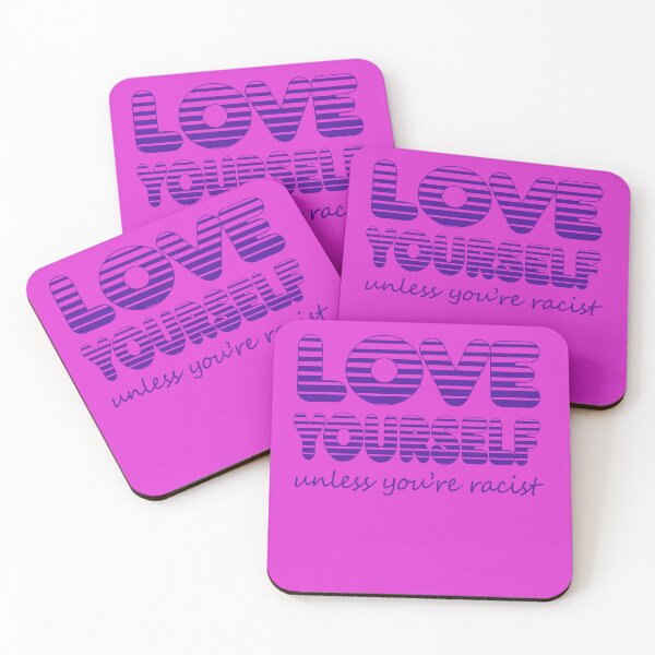 Item preview, LOVE YOURSELF (unless you're racist) designed and sold by ANTIFASCION.