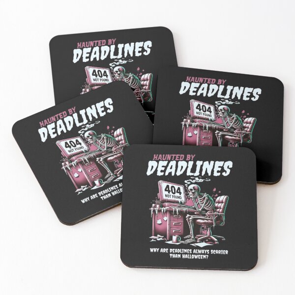 Item preview, Funny Skeleton Haunted by Deadlines, Why are Deadlines Always Scarier than Halloween designed and sold by Matt_Smith.