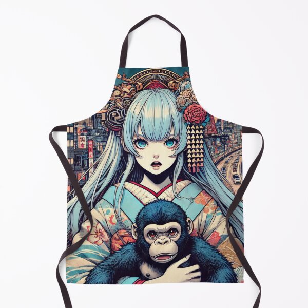 Item preview, A stuffed gorilla and a Japanese girl designed and sold by B-GORIRA.