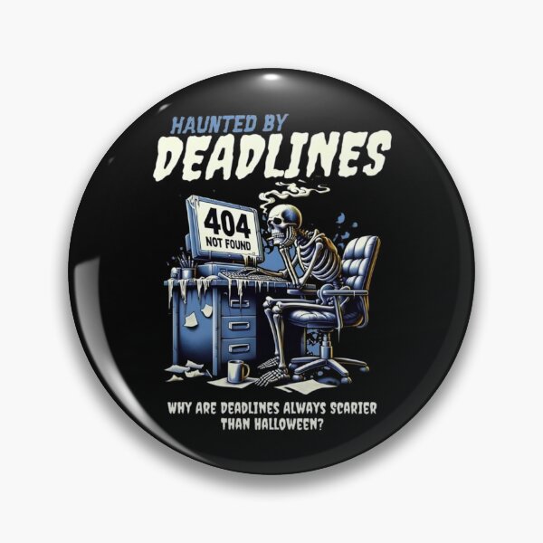 Item preview, Funny Skeleton Haunted by Deadlines, Why are Deadlines Always Scarier than Halloween designed and sold by Matt_Smith.