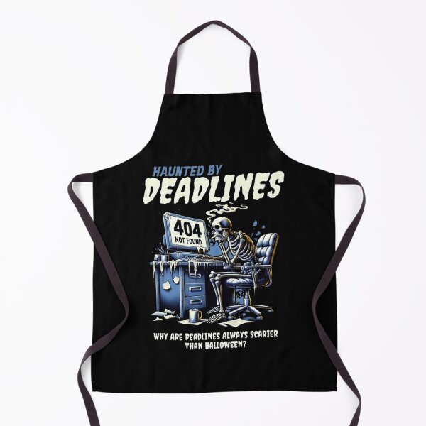 Item preview, Funny Skeleton Haunted by Deadlines, Why are Deadlines Always Scarier than Halloween designed and sold by Matt_Smith.