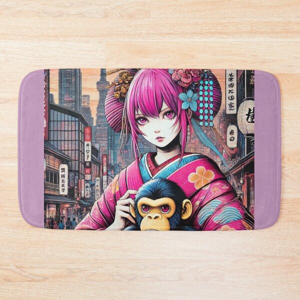 Item preview, A Japanese girl with a stuffed gorilla in Sharaku-style ukiyo-e style designed and sold by B-GORIRA.