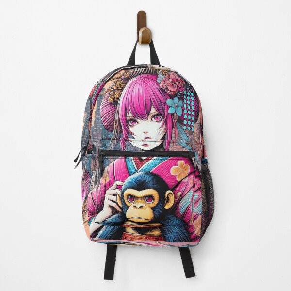 Item preview, A Japanese girl with a stuffed gorilla in Sharaku-style ukiyo-e style designed and sold by B-GORIRA.