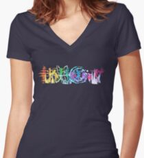 Senshi Rainbow Women's Fitted V-Neck T-Shirt