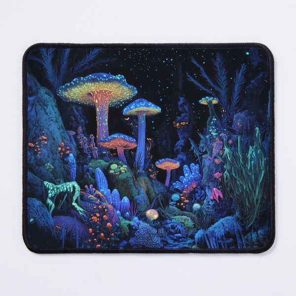 Item preview, Luminous Forest: Bioluminescent Mushroom Wonderland at Twilight designed and sold by chi3-jp.